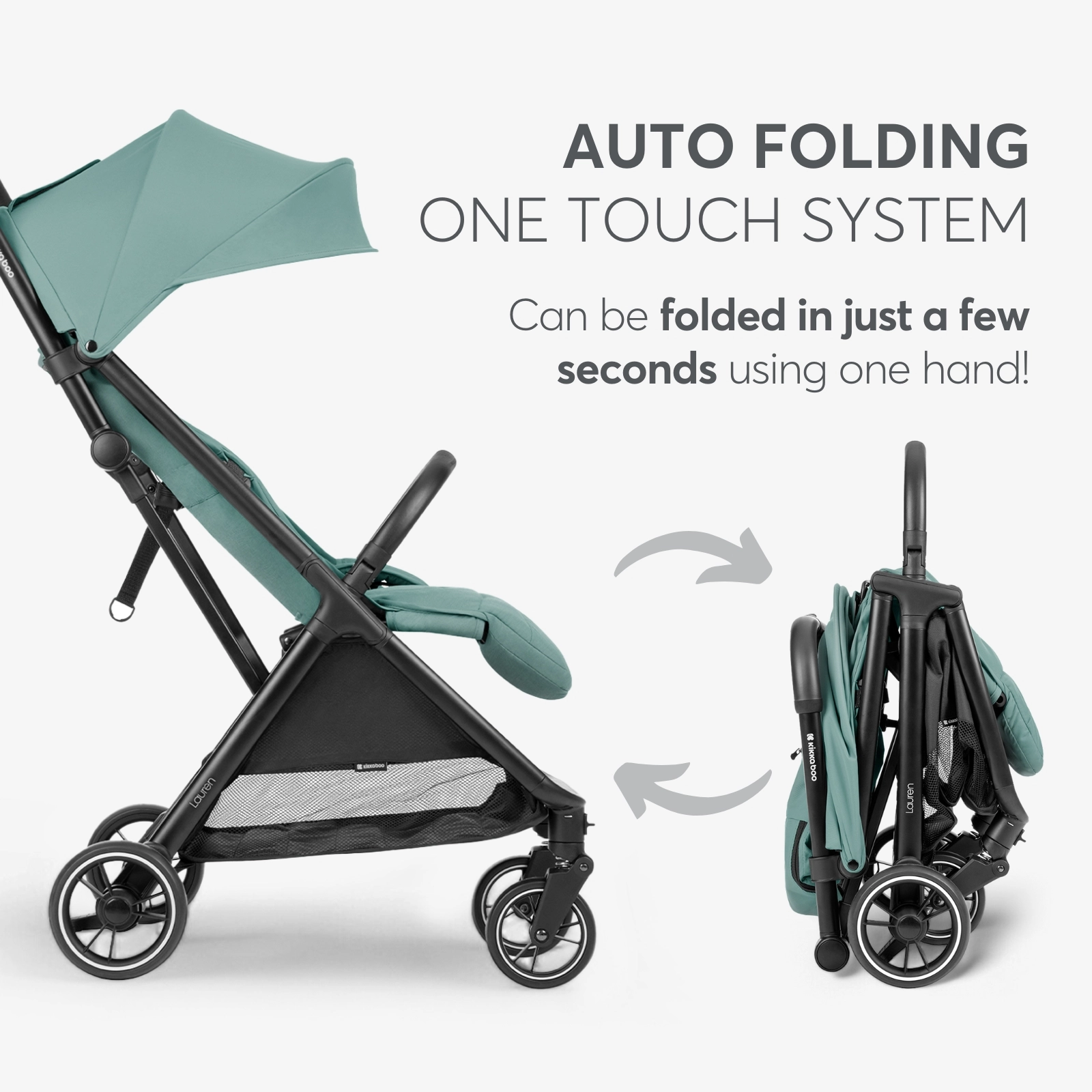 KikkaBoo® Otroški voziček Lauren Mint 2025 KikkaBoo