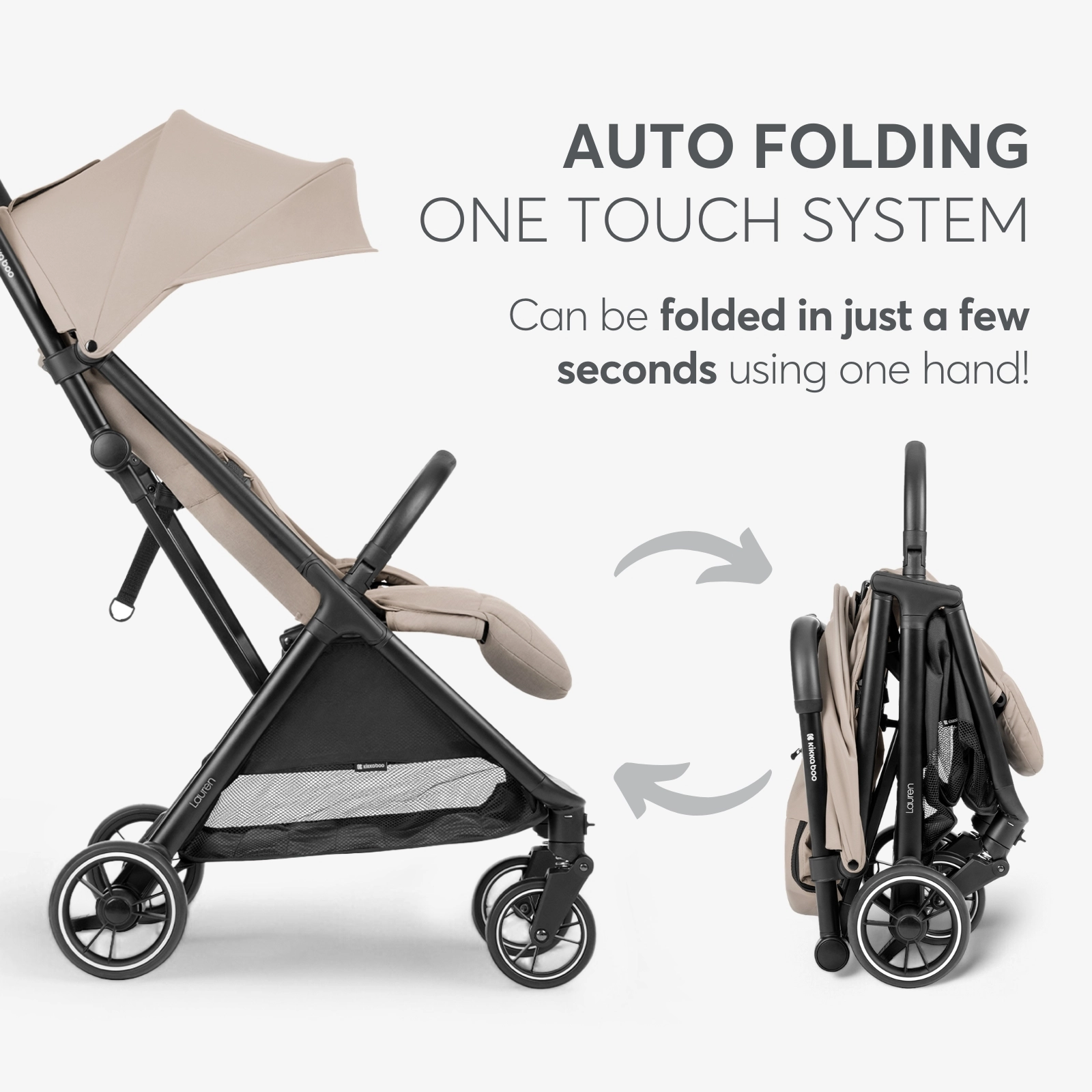 KikkaBoo® Otroški voziček Lauren Beige 2025 KikkaBoo