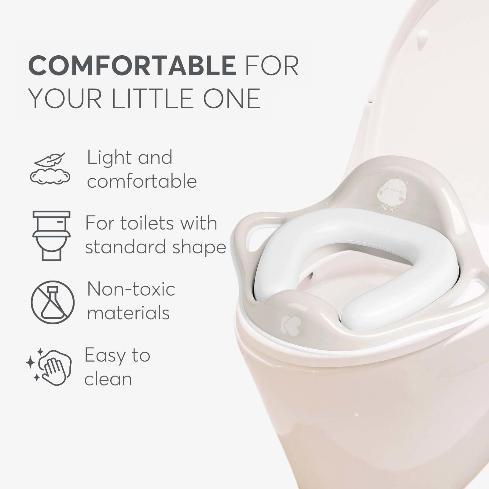 KikkaBoo® Nastavek za straniščno školjko Hippo Beige KikkaBoo