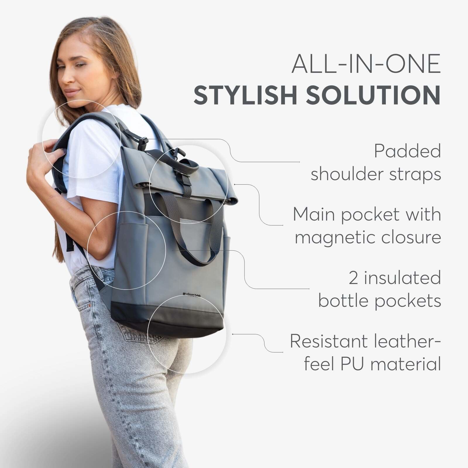 KikkaBoo® Previjalni nahrbtnik Cerise Black KikkaBoo