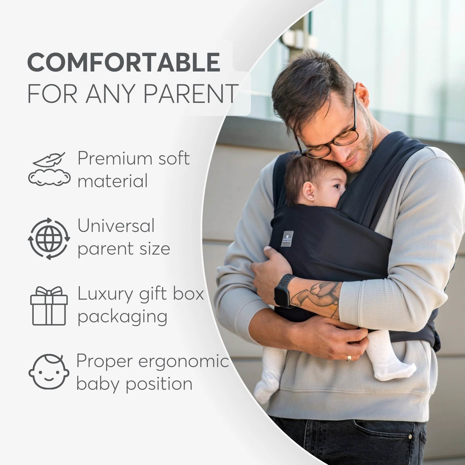 KikkaBoo® Nosilka wrap Isla Dark Grey KikkaBoo