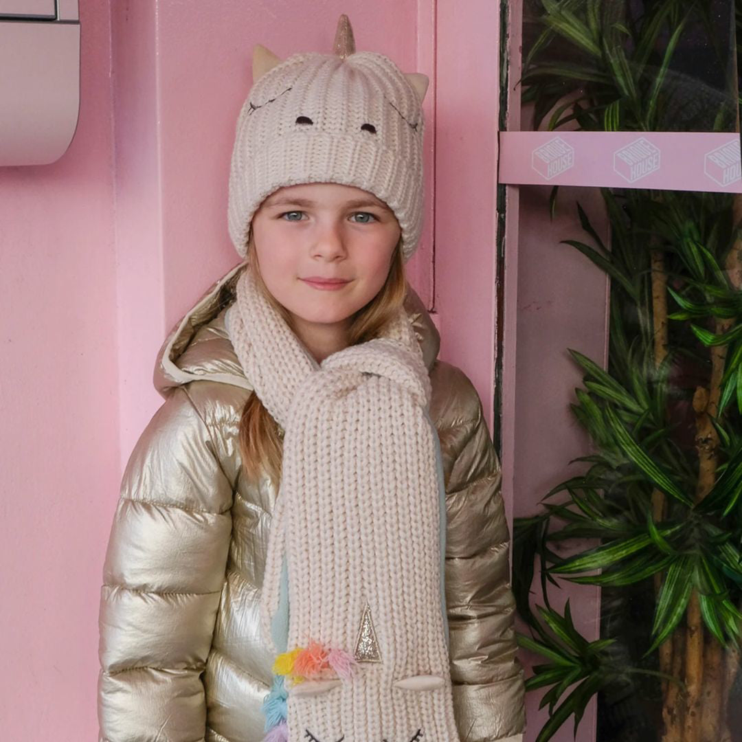 Rockahula® Otroški pleteni šal Rainbow Unicorn (3-10 L) CottonMoose