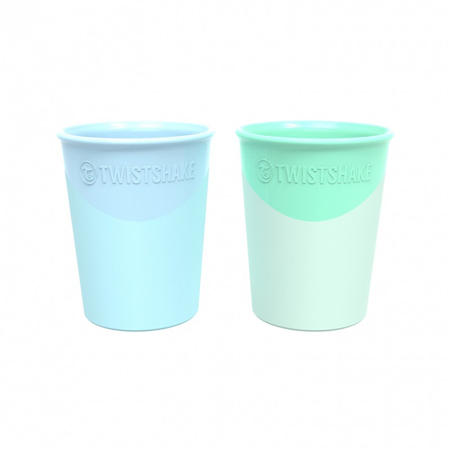 Twistshake® Set 2 bicchieri Pastel Blue&Pastel Green 170ml (6+m)