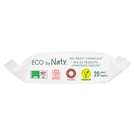 Eco by Naty® Salviettine rinfrescanti Travel Pack 20 pezzi