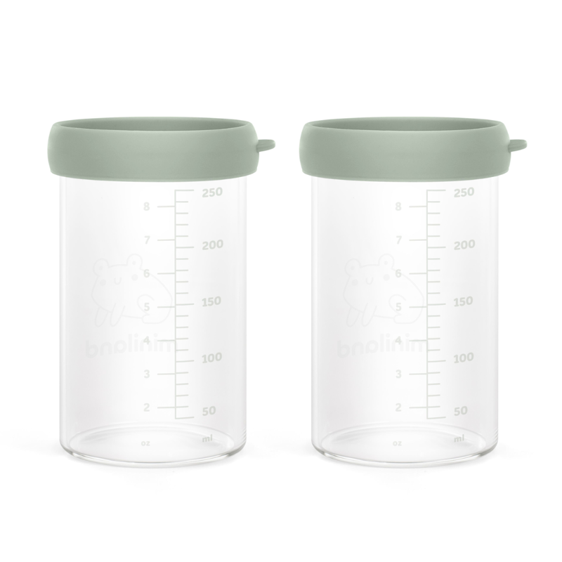 Immagine di Miniland® Set 2 recipienti in vetro 250ml Frog