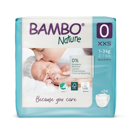 Bambo Nature® Plenice Premature Velikost 0 (1-3 kg) 24 kos