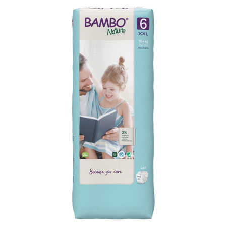 Bambo Nature® Pannolini XXL taglia 6 (16+ kg) 40 pz