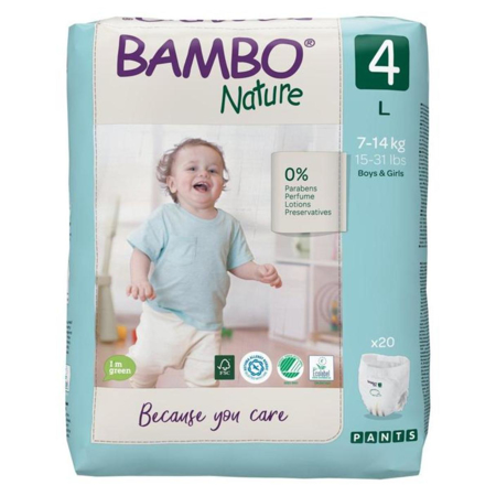 Immagine di Bambo Nature® Pannolini a mutandina  Maxi taglia 4 (7-14 kg) 20 pz