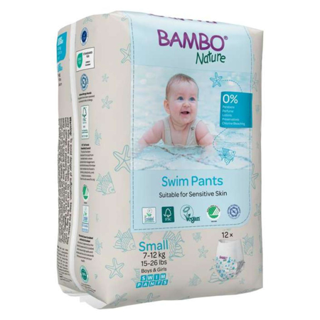 Immagine di Bambo Nature® Pannolino Mare / Piscina taglia S (7-12 kg) 12 pz