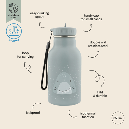 Trixie Baby® Insulated bottle 350ml - Mr. Shark